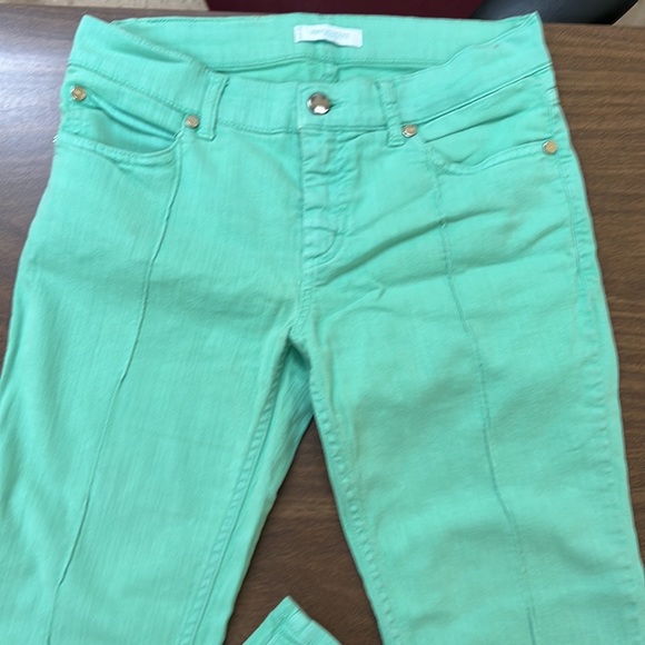 Green distressed Emilio Pucci skinny jeans - Picture 2 of 7